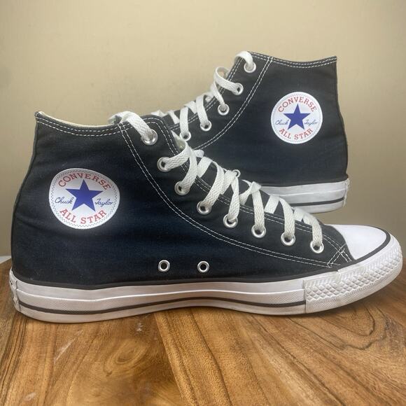 Converse Chuck Taylor All Star Mens Black And White Size 12 High Top Shoes - Picture 1 of 9
